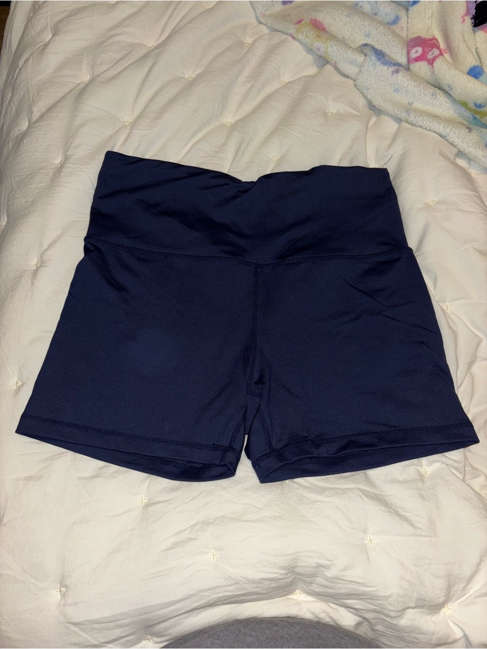 Ideology Navy High-Rise Bike Shorts